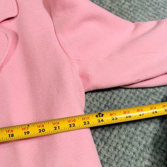 H&M Light Bubblegum Pink Warm Double Breasted Cozy Trench Coat WXL Full Length - Picture 4 of 5